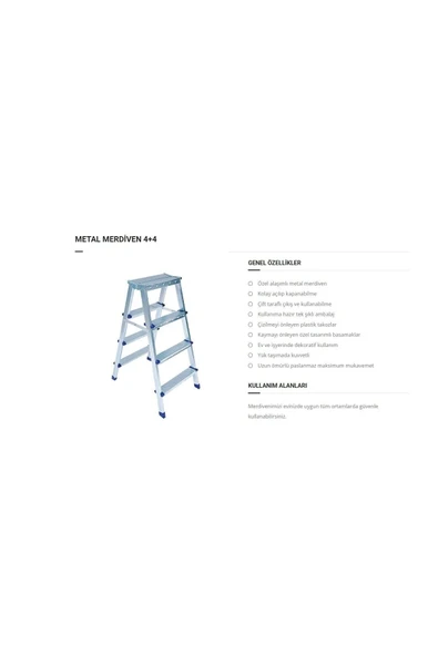 Saraylı 1204 Metal Çift Çıkışlı 4+4 Basamaklı Merdiven - 3