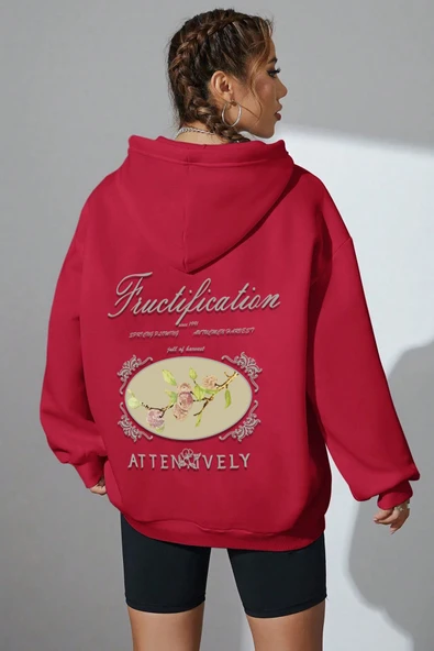 Unisex Oversize Fructification Baskılı Sweatshirt - Resim 5