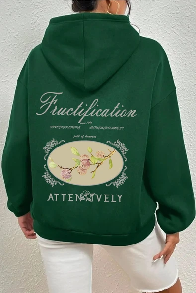 Unisex Oversize Fructification Baskılı Sweatshirt - Resim 3