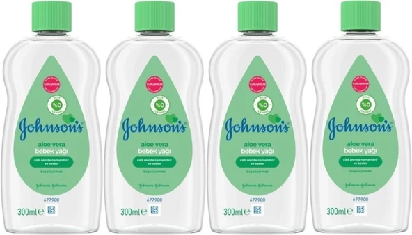 Johnsons Baby Bebek Yağı 300ML Aleo Vera (4 Lü Set)