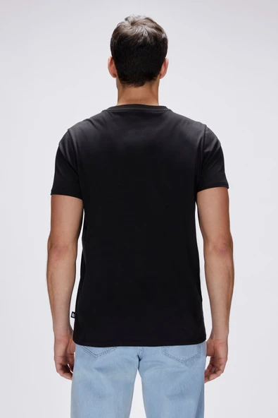 Bad Bear Bain Siyah Erkek Baskılı Tişört - Resim 5