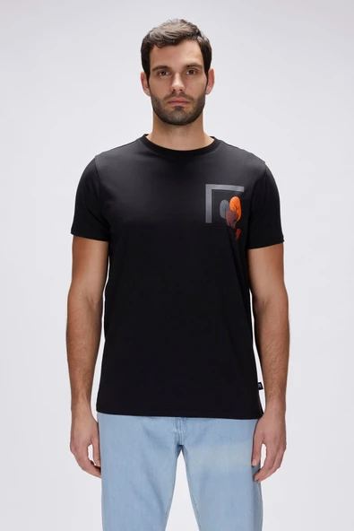 Bad Bear Bain Siyah Erkek Baskılı Tişört ürün görseli 1