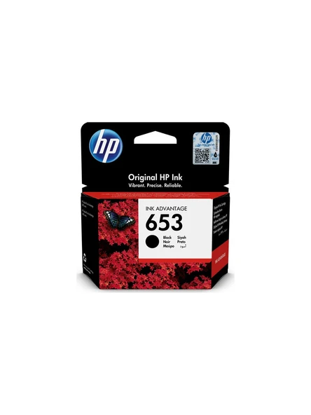 HP 3YM75AE Siyah Mürekkep Kartuş (653) ürün görseli 1