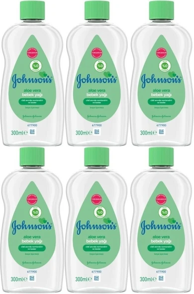 Johnsons Baby Bebek Yağı 300ML Aleo Vera (6 Lı Set) - 1
