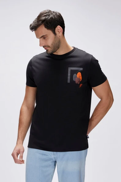 Bad Bear Bain Siyah Erkek Baskılı Tişört - Resim 2