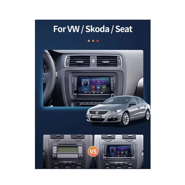 Skoda Grubu 7 İnç Android Multimedya Sistemi 4 GB RAM 64 GB Hafıza 8 Çekirdek Navigatör Premium Series - 11