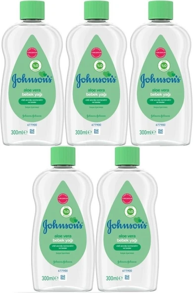 Johnsons Baby Bebek Yağı 300ML Aleo Vera (5 Li Set)