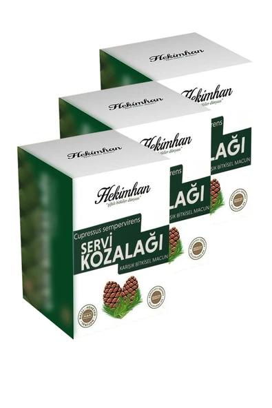 3 Kutu Servi Kozalağı Macunu Hekimhan Kozalak Macunu Servi Çamı Kozalak Macun Selvi Kozalağı Macunu
