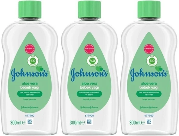 Johnsons Baby Bebek Yağı 300ML Aleo Vera (3 Lü Set)