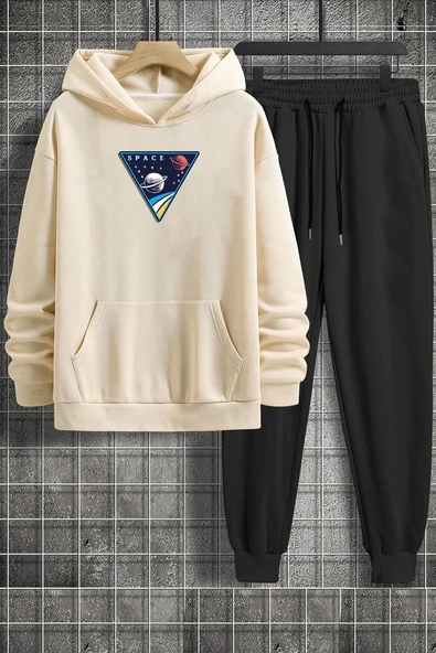 Unisex Space Baskılı Eşofman Takımı - 5