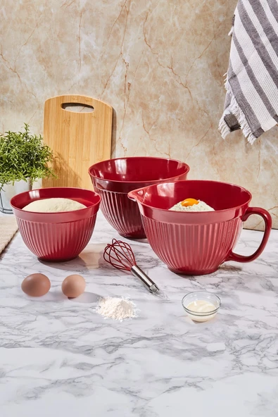 Aryıldız Daily Karıştırma Kabı Büyük Kırmızı 9704259375 - Resim 2