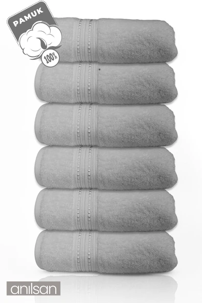 6'lı Boncuk Beyaz El Havlusu - 50x90 Cm, 225 Gr, %100 Pamuk, Spa Ve Otel Havlusu, Günlük Kullanıma Uygun - 2