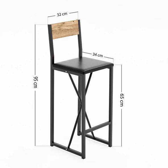 Gzl Bar Masa Bar Sandalye Yemek Masa Sandalye Takımı Döşeme Çam 1582 - Resim 8