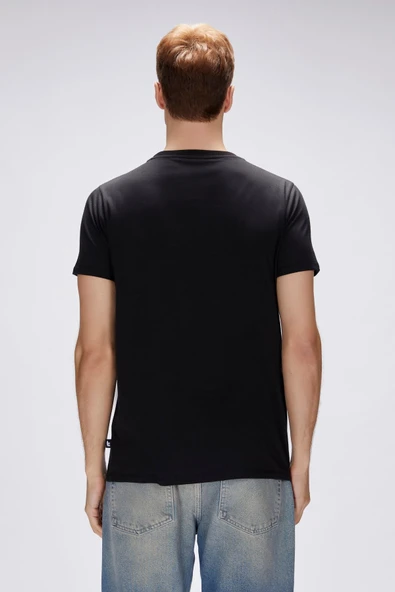 Bad Bear Endless Siyah Erkek Baskılı Tişört - Resim 5