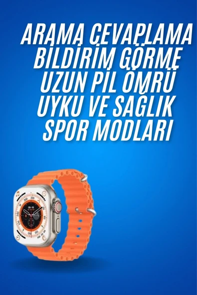 Ultra Akıllı Saat 49 Mm Çift Kordonlu Arama Cevaplama Bluetooth Bağlantılı - 2