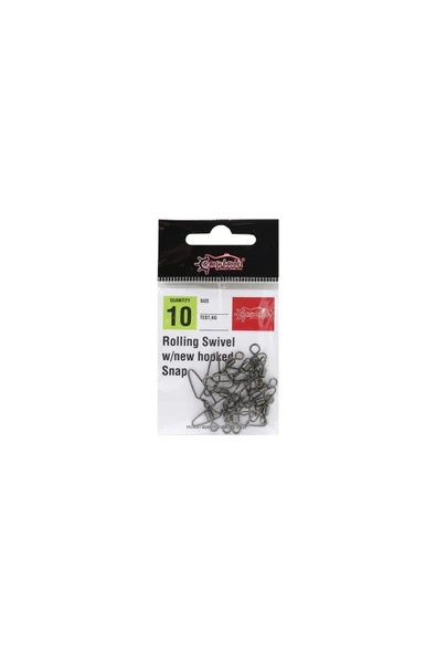 Captain 5033 New Hoked Klips 10'lu Paket Black Nikel No:5
