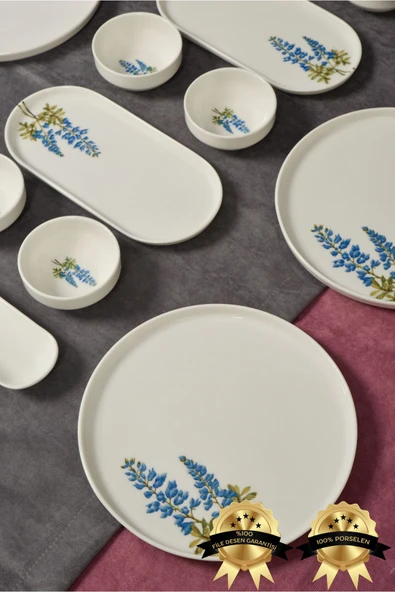 Farika Porselen Hazeran 16 Parça 6 Kişilik Porselen Kahvaltı Takımı