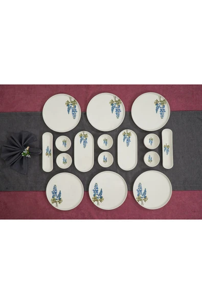 Farika Porselen Hazeran 16 Parça 6 Kişilik Porselen Kahvaltı Takımı - 2