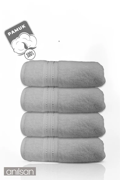 4'lü Boncuk Beyaz El Havlusu - 50x90 Cm, 225 Gr, %100 Pamuk, Spa Ve Otel Havlusu, Günlük Kullanıma Uygun - 2