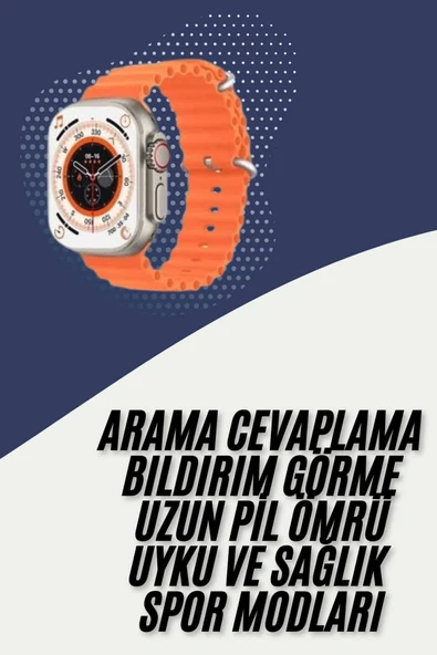 2025 Model Akıllı Saat Çift Kordon Ios Ve Android Arama Cevaplama Sesli Asistan - 2