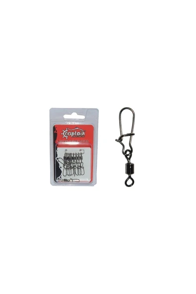 Captain 5029 Kilitli Klips Fast 10'lu Paket Black Nikel No:1/0