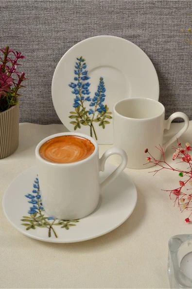 Farika Porselen Hazeran 12 Parça 6 Kişilik Porselen Kahve Fincan Takımı - 3
