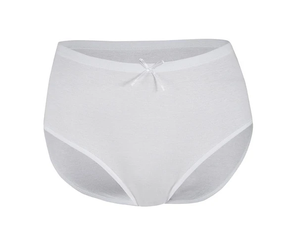 6 Adet Yıldız Bayan Modal Ribana Yüksek Bel Külot Beyaz 3805 ürün görseli