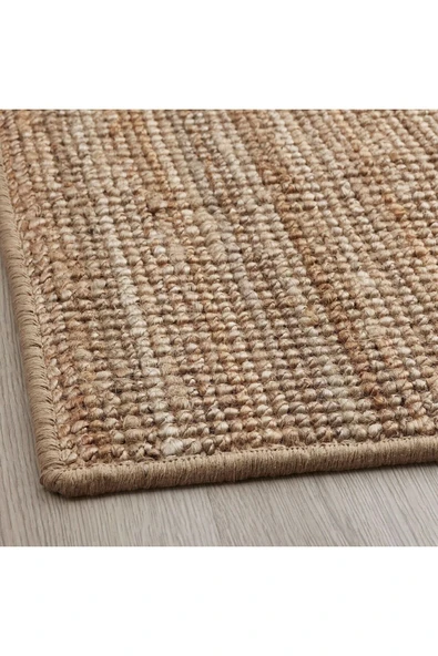 Kapı Önü Paspası 60x40 Cm İkea Jüt Örgü Paspas Kaymaz Taban Natürel - 4