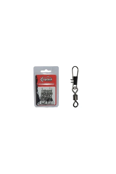 Captain 5023 Kilitli Klips İnox 10'lu Paket Black Nikel NO 2