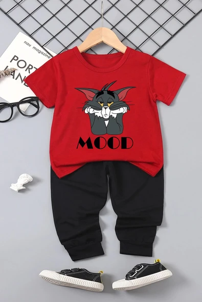 Çocuk Mood Baskılı Alt - Üst Eşofman Takımı - 3