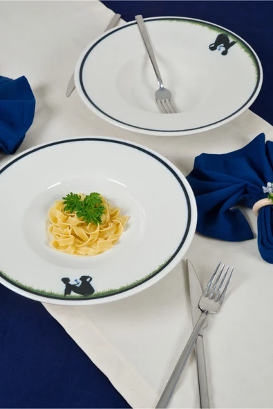 Farika Porselen Beliz 28cm Porselen Makarna Tabağı - 3