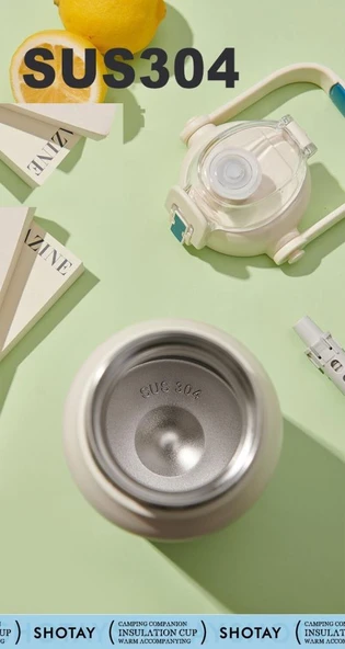 Shotay Çelik Termos Matara Phone Holder 1000Ml Somon - 6