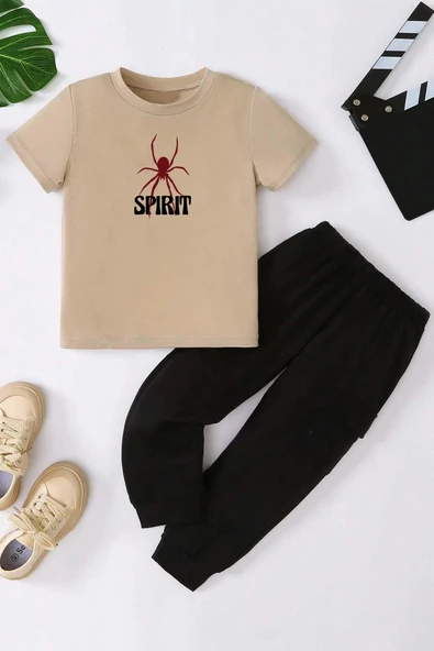 Çocuk Spirit Baskılı Alt - Üst Eşofman Takımı - Resim 2