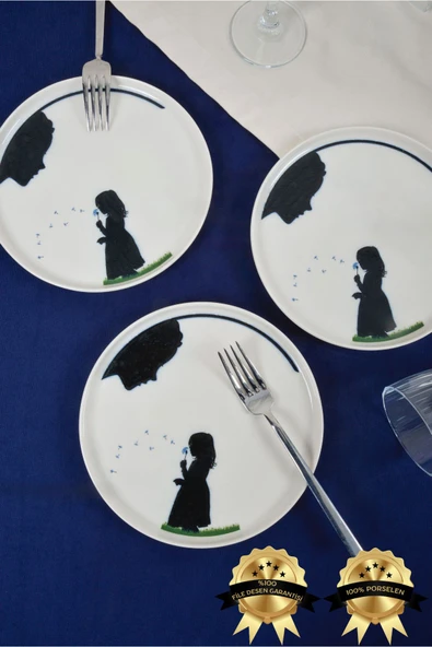 Farika Porselen Beliz 6'lı Porselen Pasta Tabağı Seti