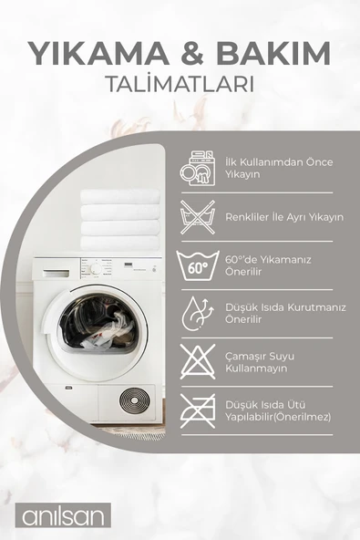 6'lı Boncuk Gri El Havlusu - 50x90 Cm, 225 Gr, %100 Pamuk, Spa Ve Otel Havlusu, Günlük Kullanıma Uygun - Resim 5