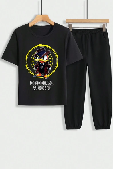 Çocuk Mafia Ördek Baskılı Alt - Üst Eşofman Takımı - Resim 7