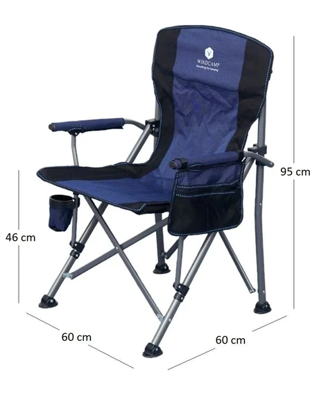 WINDCAMP KATLANIR KAMP SANDALYESİ LUX - MAVİ - 2