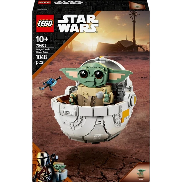 LEGO 75403 Star Wars: The Mandalorian™ Uçan Bebek Arabalı Grogu™ 75403 - 10 Yaş ve Üzeri Çocuklar için Yaratıcı Oyuncak Yapım Seti (1048 Parça) - Resim 3
