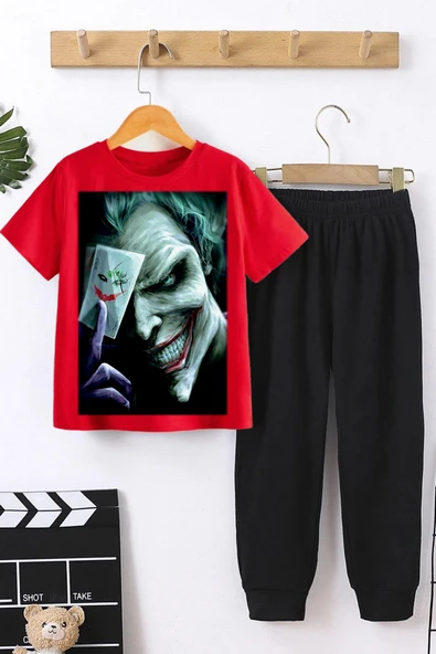 Çocuk Joker Baskılı Alt - Üst Eşofman Takımı - Resim 7