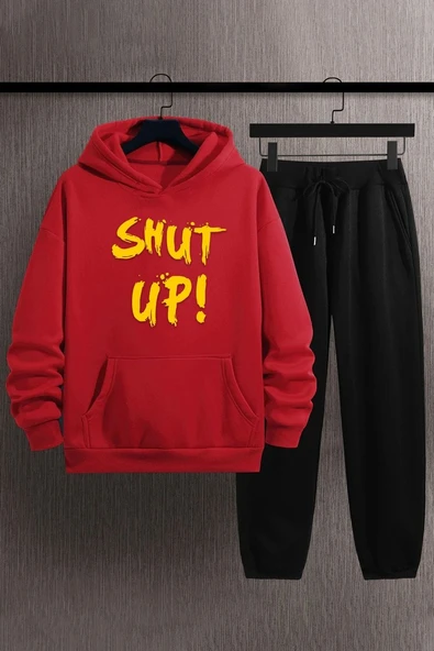 Unisex Shut Up Baskılı Eşofman Takımı - 5
