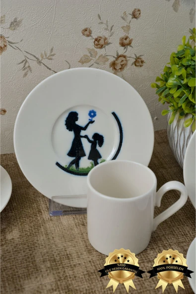 Farika Porselen Beliz 12 Parça 6 Kişilik Porselen Kahve Fincanı Takımı