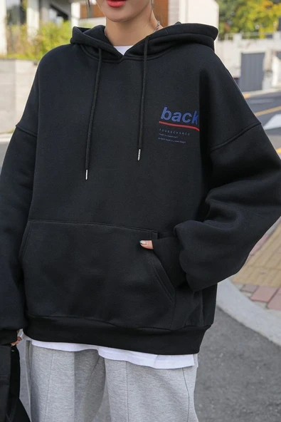 Unisex Back Sırt Baskılı Sweatshirt