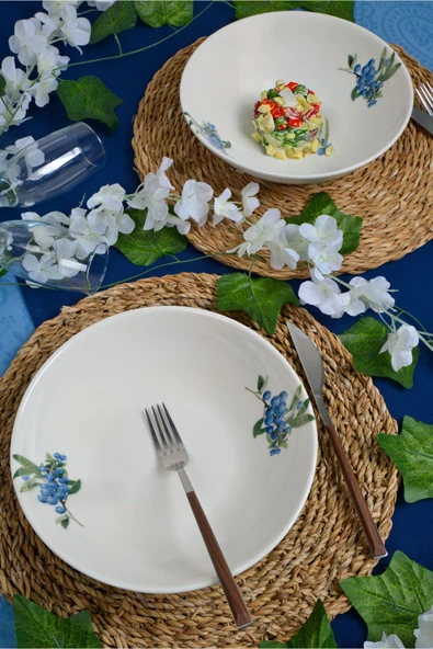 Farika Porselen Arya 23cm 2'li Porselen Salata Tabağı - 3