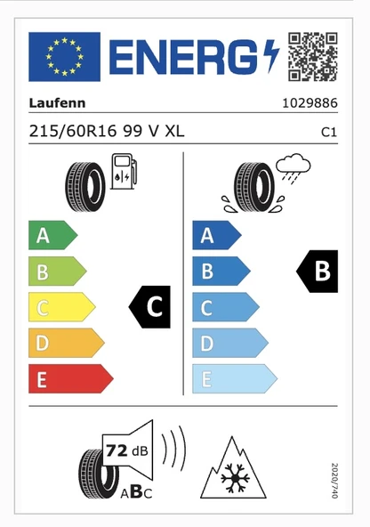 Laufenn 215/60R16 99V Xl Lh71 C-B-72 4 Mevsim Oto Lastiği (Üretim Yılı: 2024)