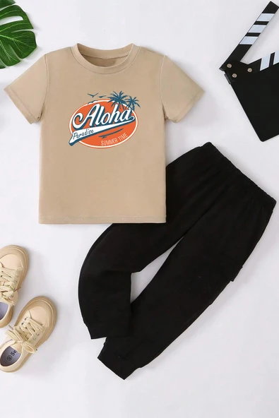 Çocuk Aloha Alt - Üst Eşofman Takımı - 7