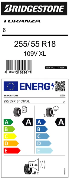 Bridgestone 255/55R18 109V Xl Turanza 6 A-A-71 Yaz Suv Lastiği (Üretim Yılı: 2024) - 2