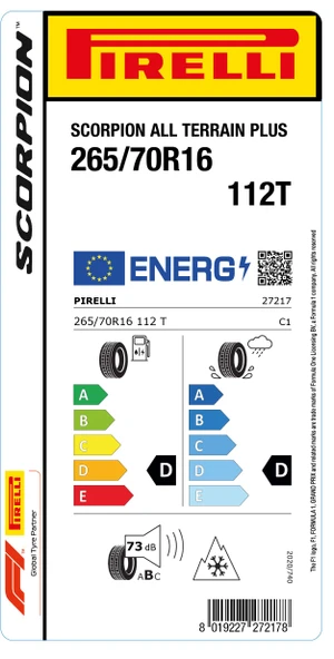 Pirelli 265/70R16 112T Scorpıon All Terraın Plus 4 Mevsim D-D-73   Lastiği (Üretim Yılı: 2023)