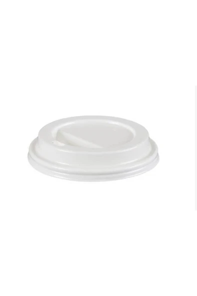 8-9-12 oz Plastik Sıcak İçecek Kapağı Beyaz -50 Adet