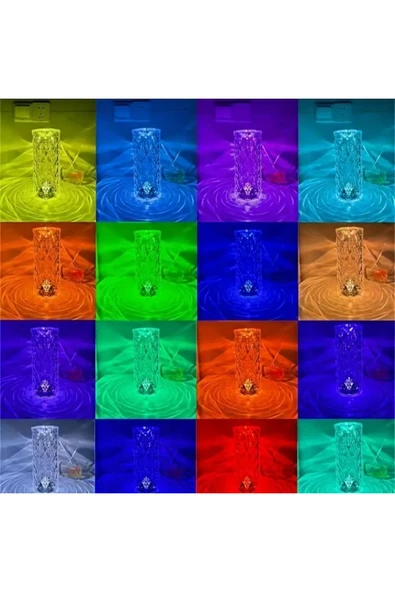 Mix Şarjlı Dokunmatik Kademeli Led Masa Lambası Diamond - 4