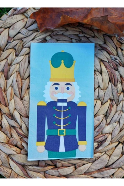 Ramazan Sofrası 40x40 Cm Sunum Peçete Kurşun Asker 20 Adet